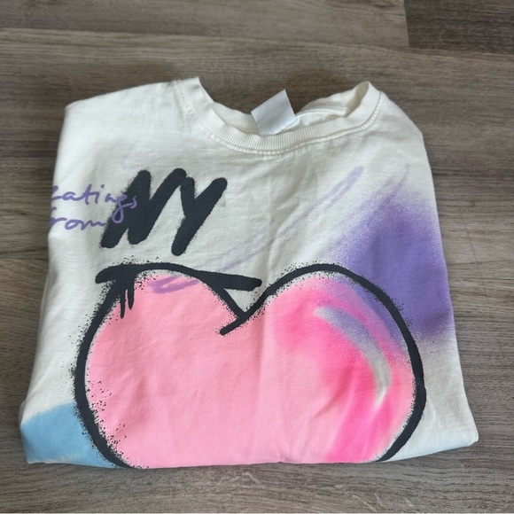 Zara Graphic Long Sleeve Shirt with Heart Design girls shirt sz 11-12 - Picture 7 of 7